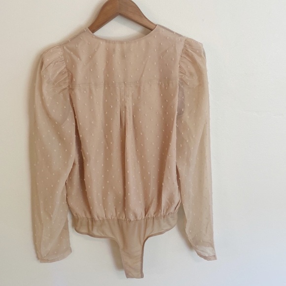 NEW Lulus Dainty Dots Long Sleeve Bodysuit NWT - Picture 6 of 8